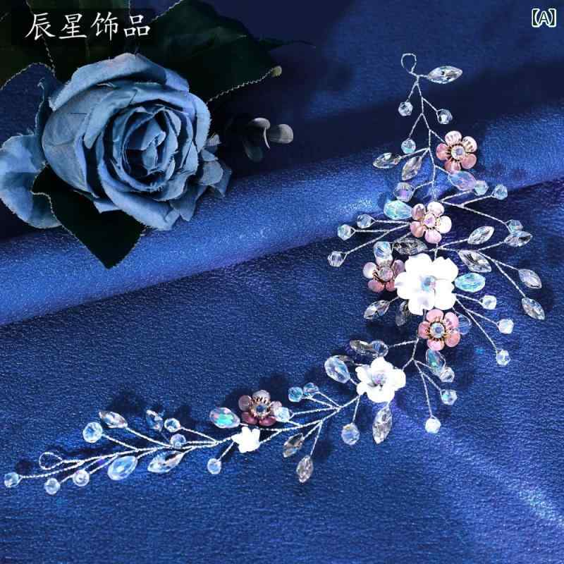 カチューシャ レディース ヘッドドレス ヘアアクセサリー 髪飾り 結婚式 ブライダ...