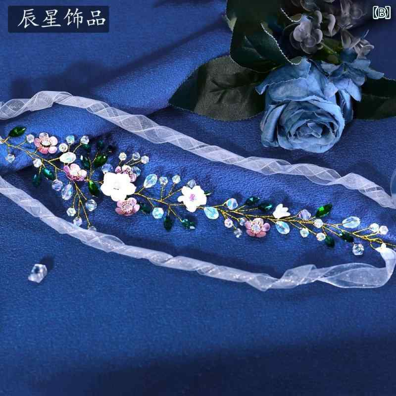 カチューシャ レディース ヘッドドレス ヘアアクセサリー 髪飾り 結婚式 ブライダ...