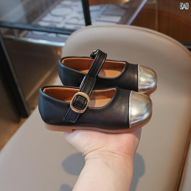 Shoes - 子供靴 女の子 キッズ フォーマルシューズ パンプス ローファー フェイクレザー 面ファスナー 滑り止め 通気性 蒸れにくい 履きやすい 普段使い 結婚式 入園式 韓国 春秋 ブラック ベージュ ブラウン
