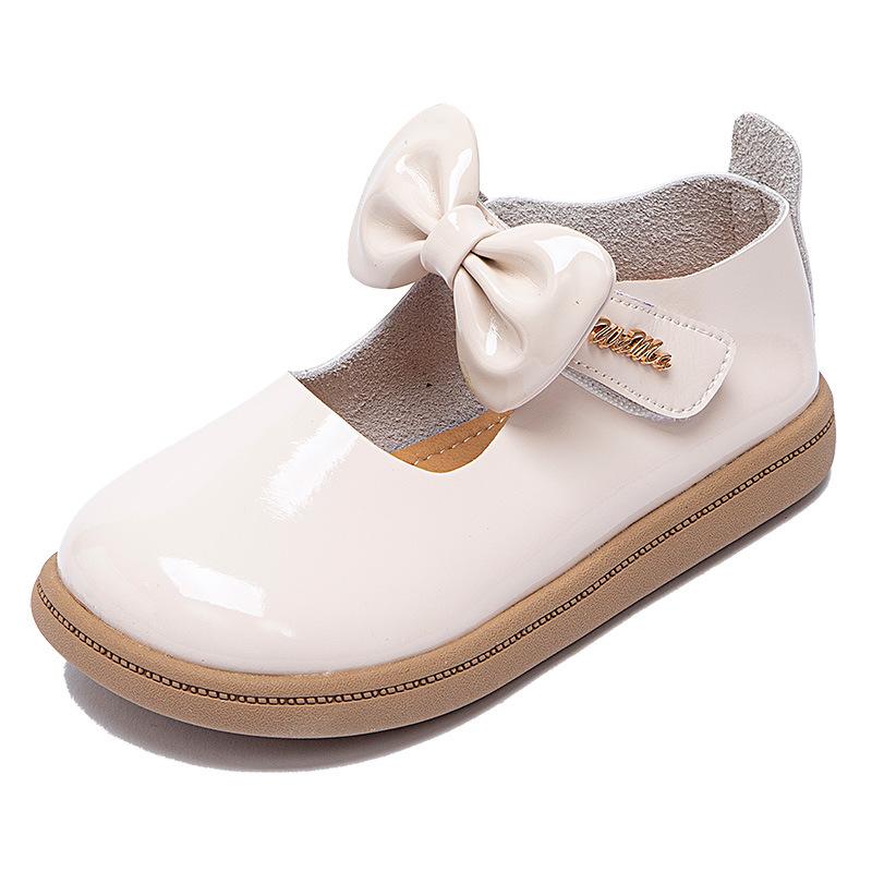 Shoes - パンプス 女の子 キッズ フォーマルシューズ プリンセス リボン エナメル 牛革 軟らかい 履きやすい 春秋 面ファスナー 入学式 卒業式 発表会 ブラック アイボリー 光沢 屈曲性 かわいい 疲れにくい