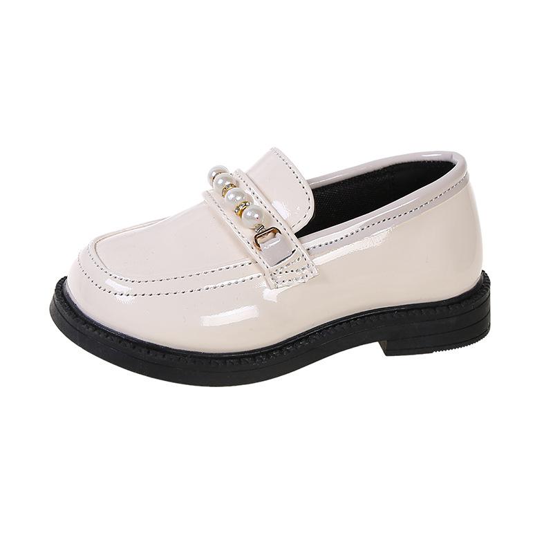 フォーマルシューズ 女の子 革靴 パンプス 柔らかい ぺたんこ パール ビジュー 滑...