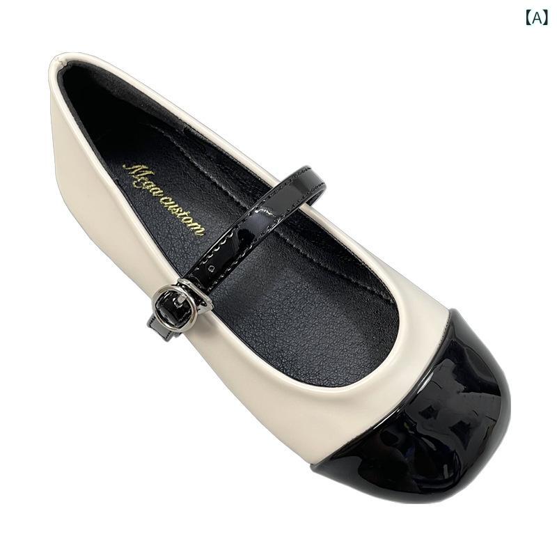 Formal Shoes - 靴 女の子 キッズ メリージェーン プリンセス パンプス ストラップ バックル 柔らかい 履きやすい 滑り止め 軽量 親子 バイカラー 上品 発表会 卒園式 入園式 オールシーズン アイボリー ベージュ