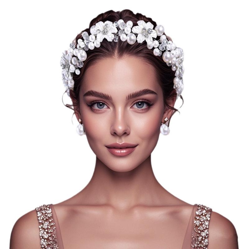 カチューシャ レディース 髪飾り ヘアバンド ヘッドドレス 結婚式 ウェディング 披露宴 秋冬 ラインストーン ビジュー キラキラ 上品 エレガント フレンチスタイル シンプル ウェーブ オーガンジー リボン レース パール 華やか お呼ばれ アクセサリ