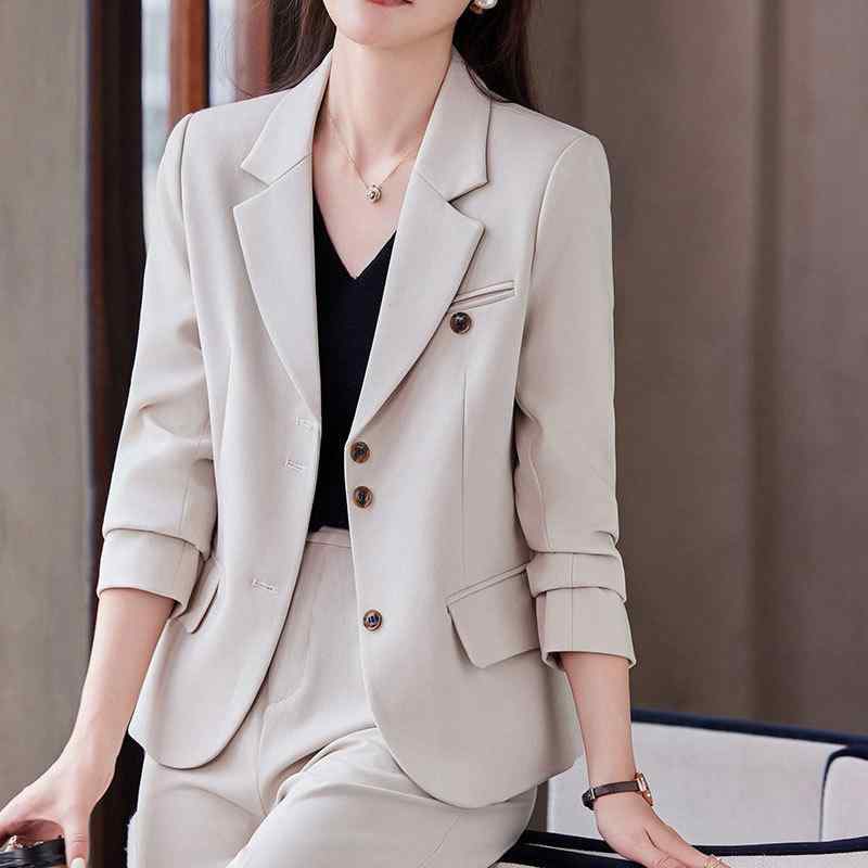 パンツスーツ レディース セットアップ ジャケット 春秋 長袖 通勤 ビジネス 事務...