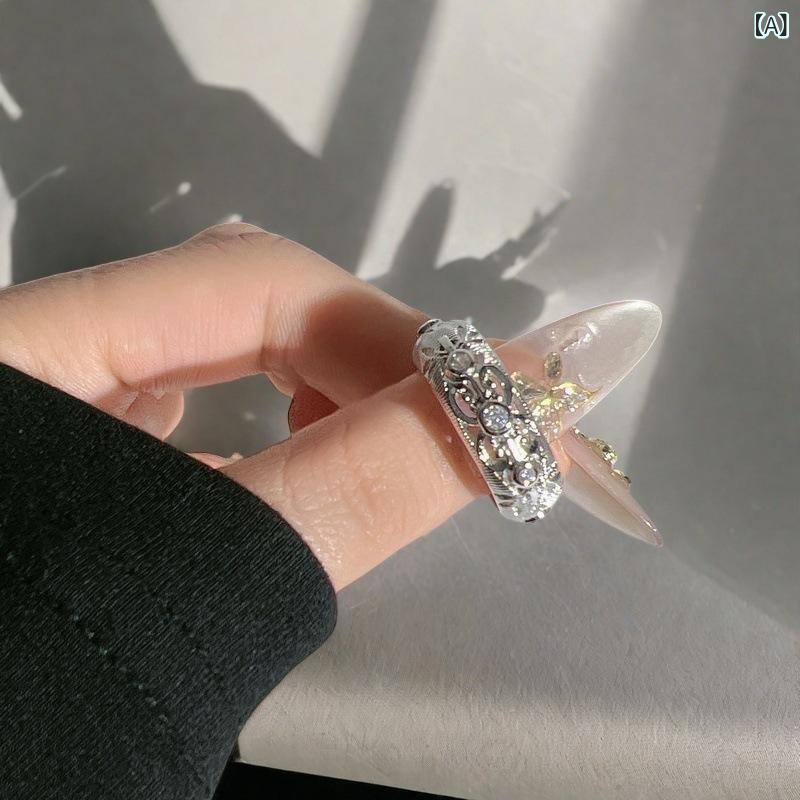 フロントップ楽天市場店の指輪 ブレスレット セット レディース シルバー ジルコニア 唐草模様 重ね付け オープンタイプ バングル リング 幾何学 ライン 華奢 上品 エレガント カジュアル 春夏 普段使い 小物 アクセサリー 腕輪 アラベスク ファッション雑貨｜アングル2