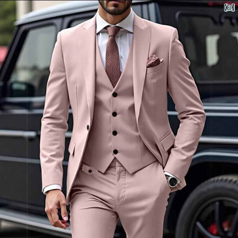 スーツ セットアップ メンズ 礼服 背広 ジャケット ベスト パンツ スリム 細身 ビ...