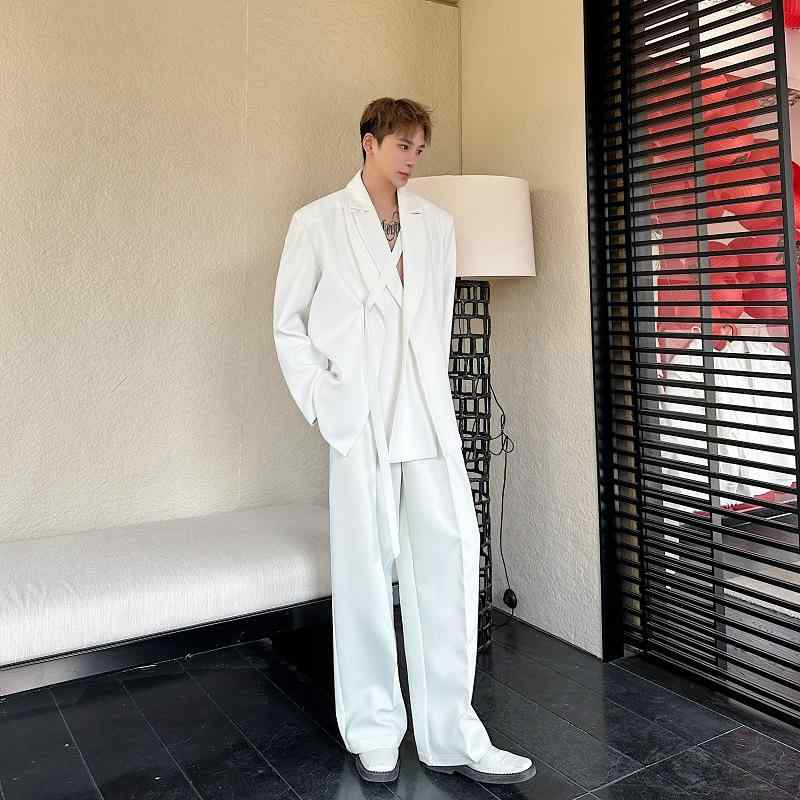 セットアップ メンズ 上下セット スーツ テーラードジャケット スラックス パンツ ボトムス 紳士服 男性用 カジュアル オールシーズン ..