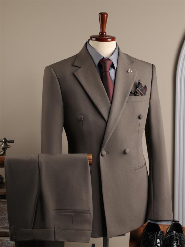 Trousers, Bottoms - スーツ メンズ セットアップ 紳士服 男性用 上下セット 結婚式 披露宴 ビジネス ブラック ブラウン ネイビー フォーマル 正装 冠婚葬祭 春秋 スリム 細身 シワになりにくい ポリエステル 混紡 テーラードジャケット スラックス ボタン ノッチドラペ