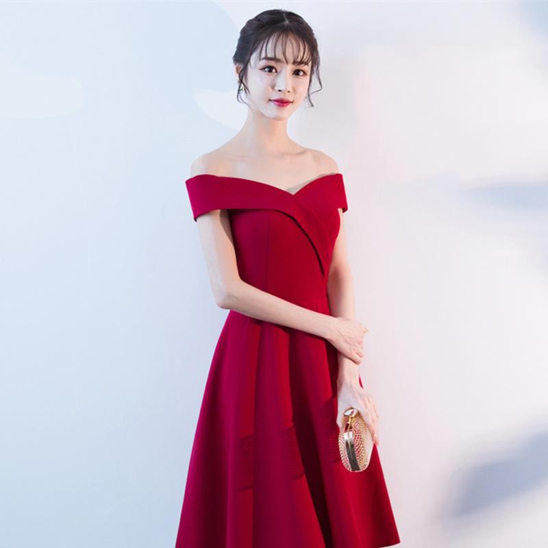パーティードレス レディース Aライン ロング丈 オフショルダー 披露宴 結婚式 二次会 演奏会 お呼ばれ オールシーズン ブラック レッ..