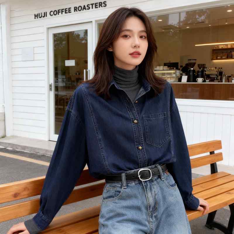 ・カテゴリ: 通勤スタイル, 韓国・シルエット: ストレート・袖丈: 長袖・袖タイプ: レギュラー・ネックライン: 襟付き・厚さ: レギュラー・着丈: レギュラー・柄: 無地・機能: 肌触り、通気性・性別: 女性・シーン: アウトドア