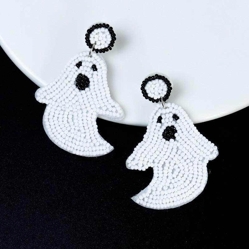 Women's Earrings Halloween ghost Haunter Beads, alloy, handmade, hook, drop, dangling, unique, cute.Clothing Accessories Party and event accessories