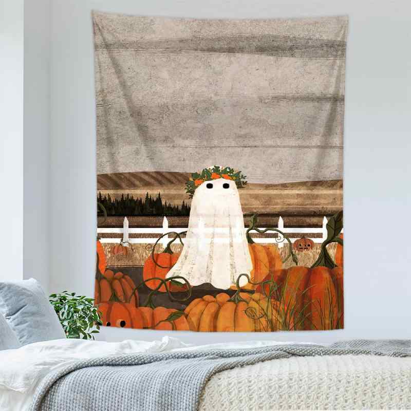 タペストリー ハロウィン ゴースト おばけ プリント 壁掛け 背景布 インテリア 飾り付け 部屋 ベッドサイド リビング 装飾 おしゃれ かわいい パーティー デコレーション 手洗い可能 大判 ポスター