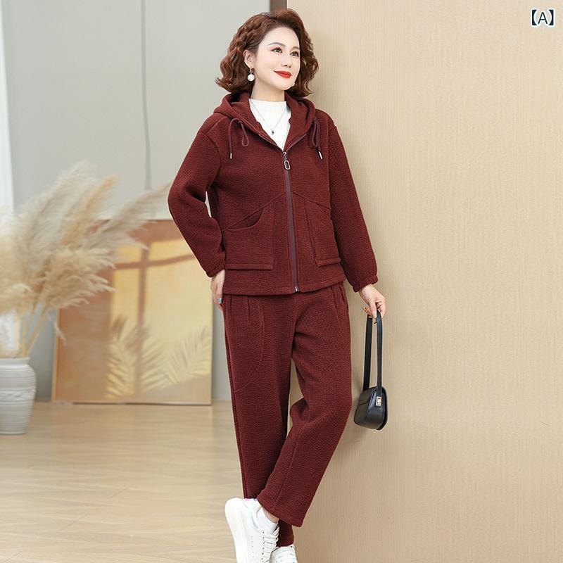 セットアップ レディース 上下 2点セット アウター ジップアップ ジャケット ロングパンツ 春秋 ゆったり 大きいサイズ シニア ミセス カジュアル お出かけ 普段着 40代 50代 60代 体型カバー frontop-13452476 フロントップ楽天市場店 サンプル画像2