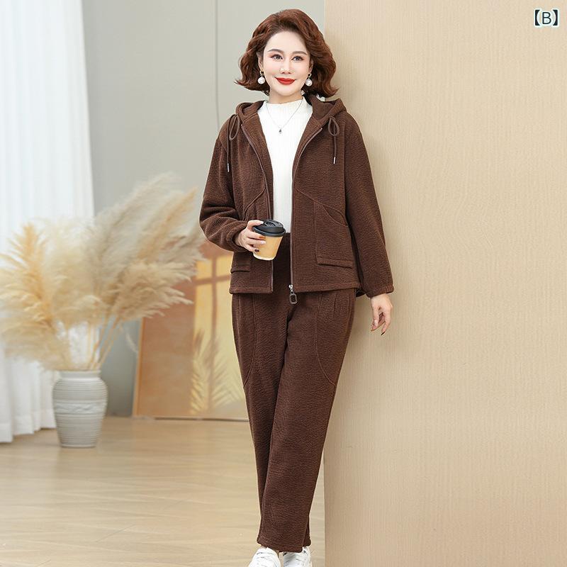 セットアップ レディース 上下 2点セット アウター ジップアップ ジャケット ロングパンツ 春秋 ゆったり 大きいサイズ シニア ミセス カジュアル お出かけ 普段着 40代 50代 60代 体型カバー frontop-13452476 フロントップ楽天市場店 サンプル画像3