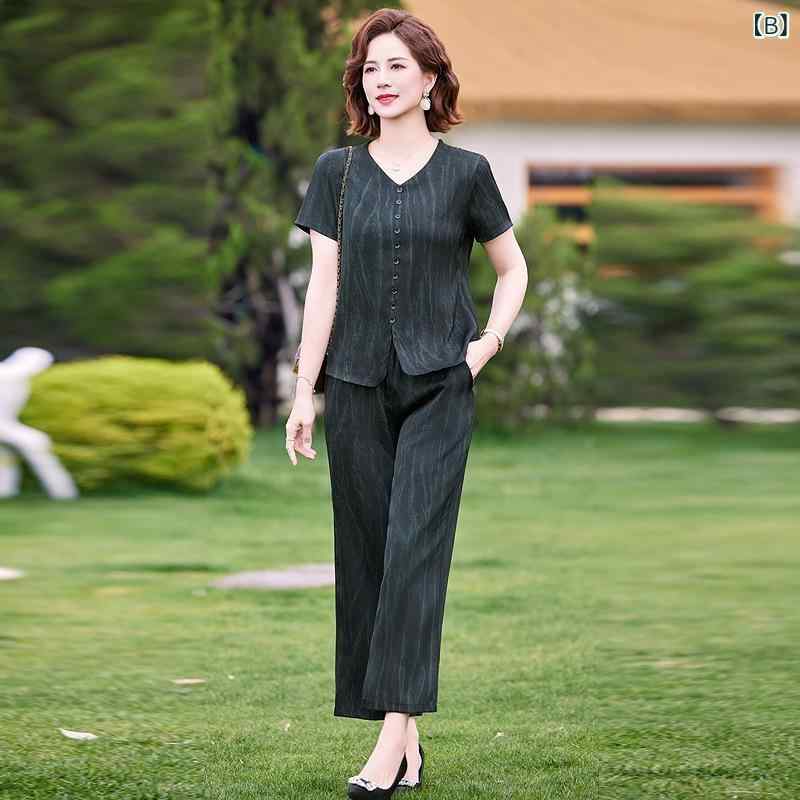 セットアップ レディース 2点セット 春秋 カジュアル 花柄 総柄 長袖 トップス ロングパンツ 部屋着 普段着 ミセス シニア 母の日 ゆったり 体型カバー 大きいサイズ frontop-13452490 フロントップ楽天市場店 サンプル画像3