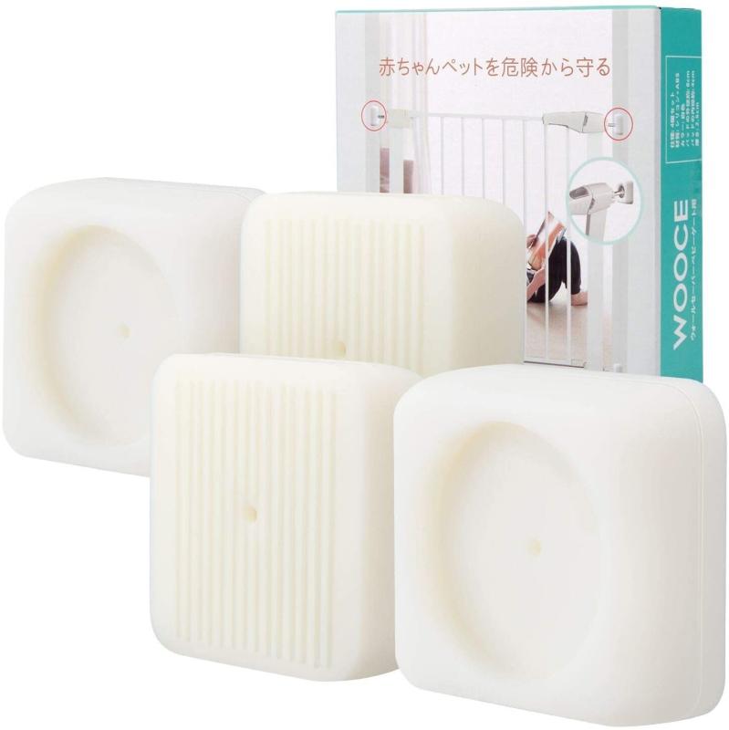 Maternity Foods - WOOCE ウォールセーバー ベビーゲート ペットゲート用 壁保護 パッド バリアードア 滑り止めパッド 食品等級シリコーン製【4個 セット】最新型