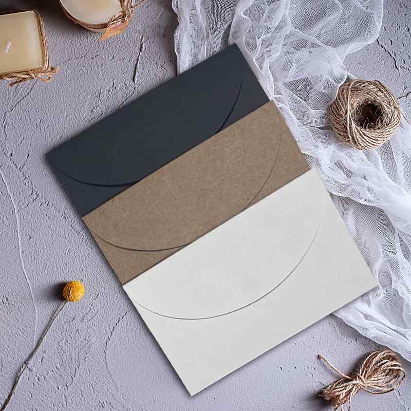 ・タイプ: 洋形封筒・サイズ: 10.1×6.4cm・カラー展開: ホワイト、ブラウン、ブラック