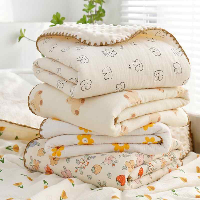 ・素材: コットン・糸番手: 60番手・製法・加工: プリント・重量: 約500g以上（100×130cm：約550g）・カラー展開: チューリップ、ヒマワリ、うさぎ、テディベア、総柄フラワー、月と星・サイズ: 100×130cm・対象: ベビー・キッズ・カテゴリ: タオル