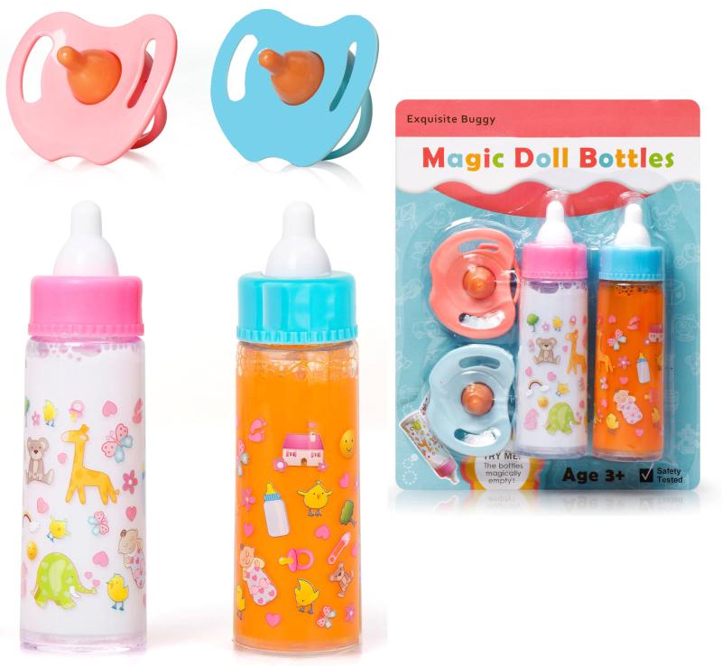 Maternity Foods - Exquisite Buggy (エクスクイジット バギー) My Sweet Baby 消えるマジックボトル – ミルク1本 ジュースボトル1本 ベビードール用おしゃぶり付き (カラフル)