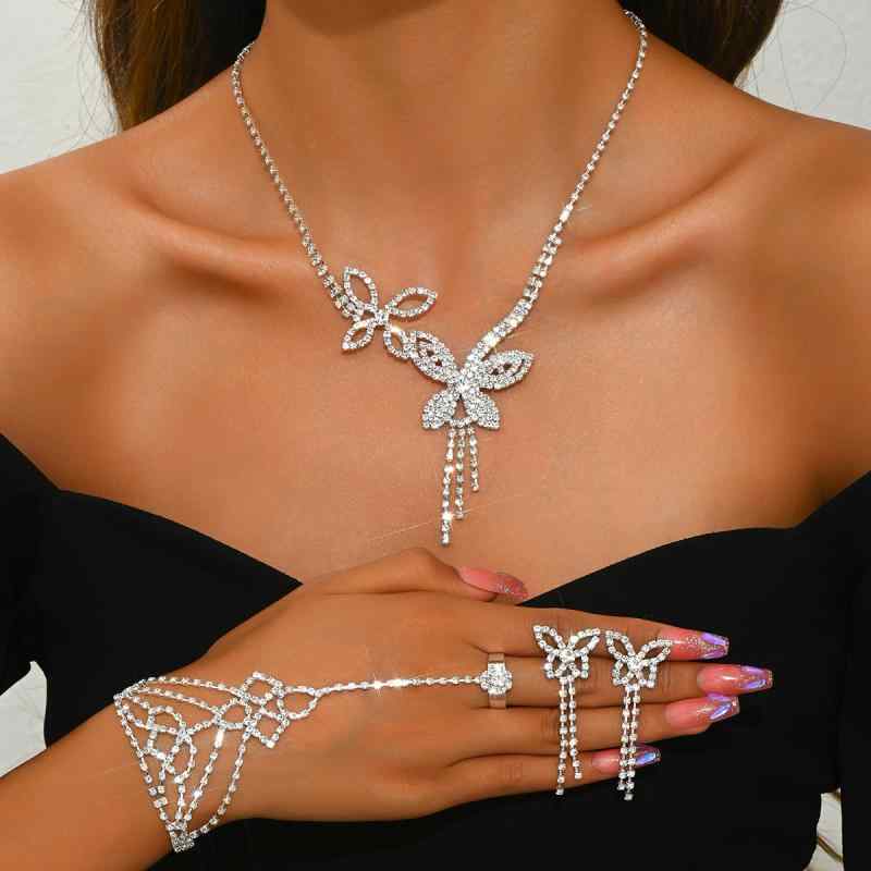 ネックレス レディース アクセサリー 3点セット 耳飾り ブレスレット ジュエリー ...