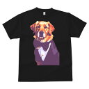 ゴールデンレトリバー Tシャツ 速乾 吸汗 半袖 犬柄 スポーツ 釣り 多種類 コスプレ犬 執事 スーツ いぬ 春夏 ラウンドネック トップス メンズ ユニセックス レディース オーバーサイズ オシャレ かっこいい カジュアル 可愛い アニマル 動物 プリント 漫画風