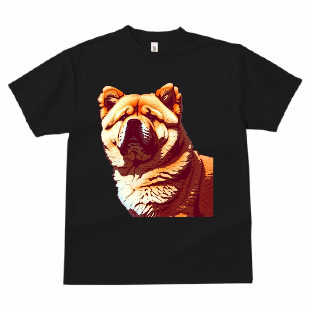 Shirts, T-Shirts - チャウチャウ Tシャツ 速乾 吸汗 半袖 犬柄 スポーツ 釣り 多種類 いぬ 春夏 ラウンドネック トップス メンズ ユニセックス レディース オーバーサイズ オシャレ かっこいい カジュアル 可愛い アニマル 動物 プリント