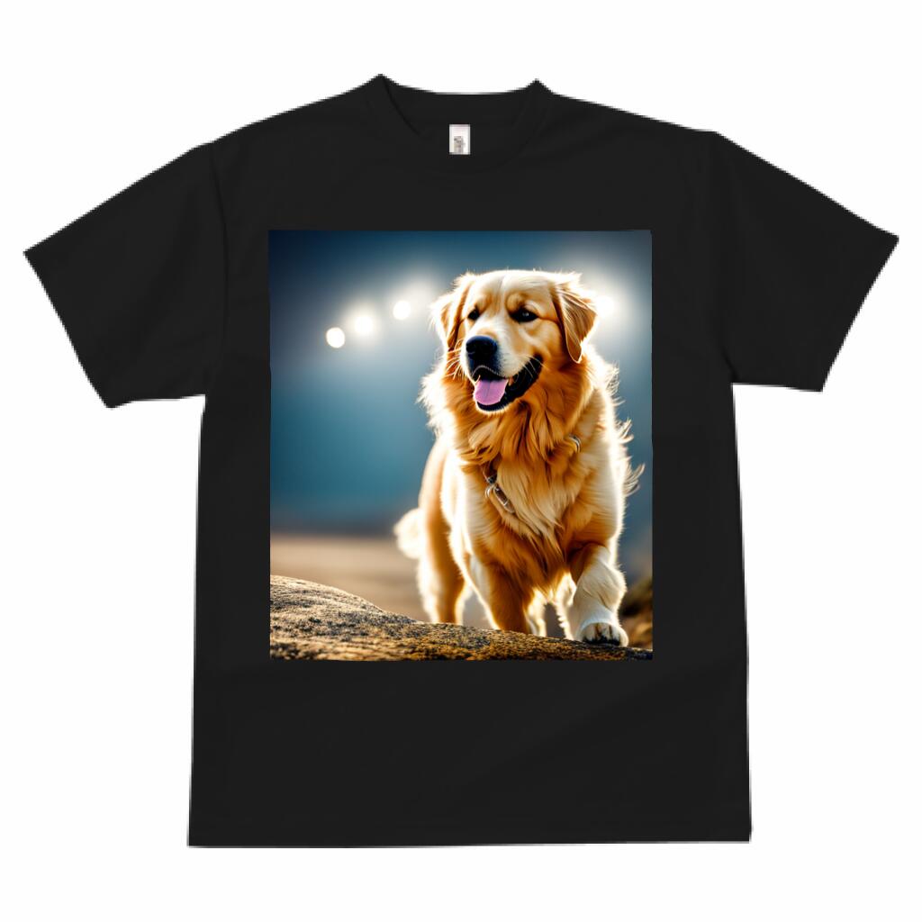 ゴールデンレトリバー 大型犬 プリント Tシャツ 速乾 吸汗 半袖 犬柄 スポーツ 釣り 多種類 いぬ 春夏 ラウンドネック トップス メンズ..