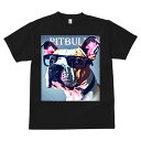 ピットブル 犬ファン プリント Tシャツ 速乾 吸汗 半袖 犬柄 いぬ柄 シンプル スポーツ 春夏 ラウンドネック トップス メンズ かっこいい カジュアル 可愛い アニマル 動物