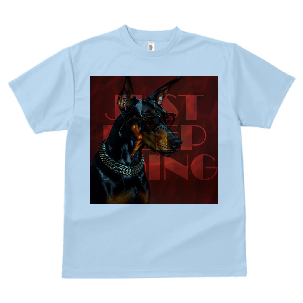 乐天商城 - Tシャツ 犬柄 いぬ柄 スポーツ 人間用 ラウンドネック ドーベルマン 犬ファン 春夏 半袖 トップス メンズ キッズ かっこいい カジュアル プリント アニマル 動物 ストリート犬