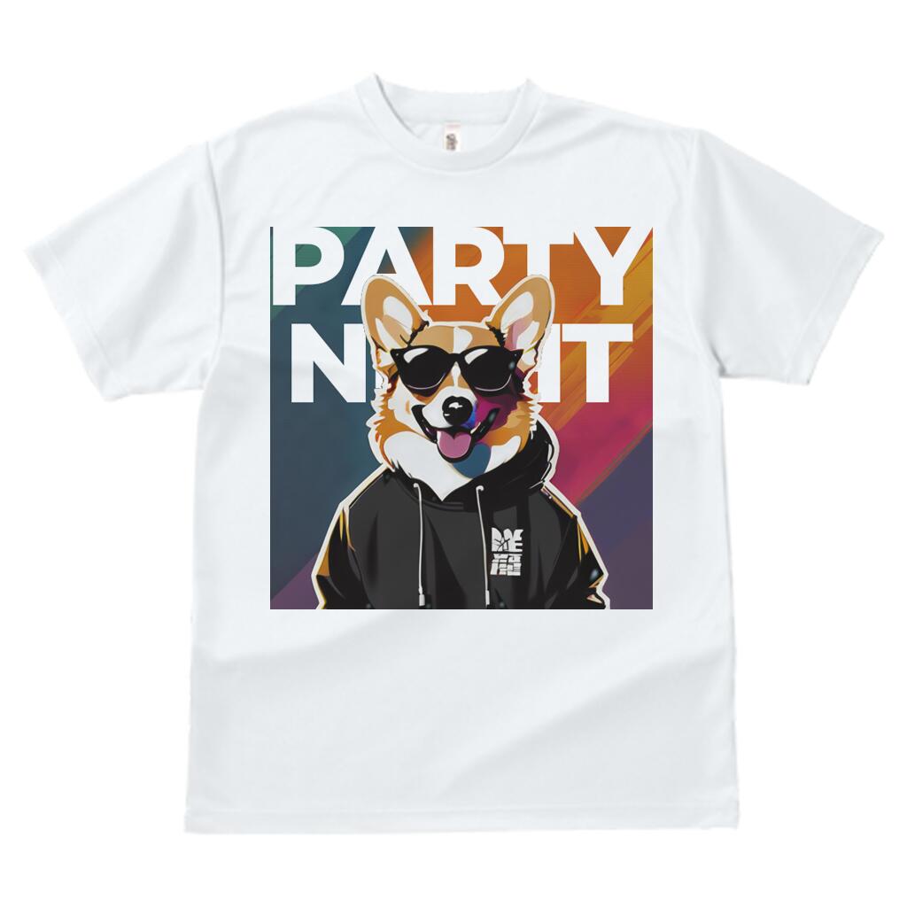 犬ファン ヒップホップ系 Tシャツ 犬柄 いぬ柄 コーギ