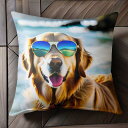Tシャツ 人間用 メンズ キッズ 半袖 春夏 クッションカバー 犬柄 45×45cm アニマル柄 おしゃれ 可愛い クッション本体付き 正方形