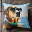 ゴールデンレトリバー Tシャツ 人間用 メンズ キッズ クッションカバー 犬柄 45×45cm アニマル柄 おしゃれ 可愛い クッション本体付き 正方形