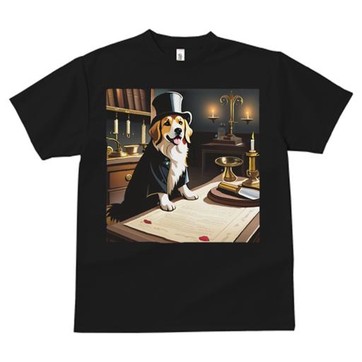 シルクハット ビーグル ロウソク 机 書類 秤 Tシャツ メンズ キッズ 犬ファン 半袖 春夏 プリント カジ..
