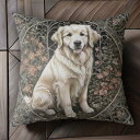 花 ゴールデンレトリバー 自然 装飾 Tシャツ メンズ クッションカバー 犬柄 45×45cm アニマル柄 おしゃれ 可愛い クッション本体付き 正方形