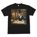 紳士 雑種(Mixedbreed) 帽子 キャンドル 本 時計 Tシャツ メンズ キッズ 犬ファン 半袖 春夏 プリント カジュアル かわいい 人間用