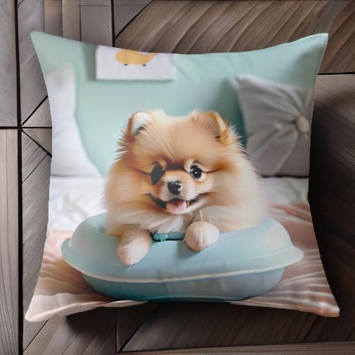 クッション ポメラニアン 部屋 絵画 クッションカバー 45×45cm アニマル柄 おしゃれ 可愛い クッション..