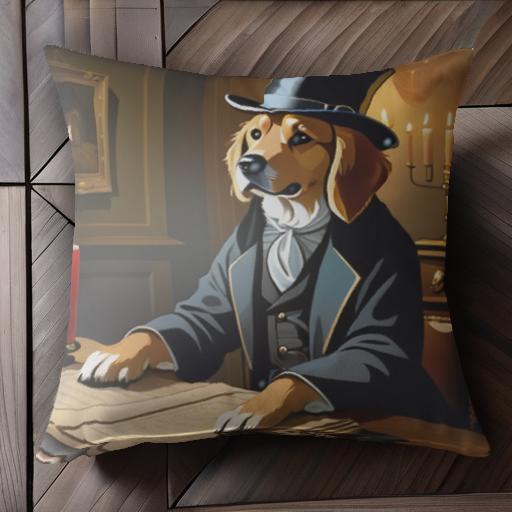 トップハット わかりません ろうそく 本 絵 クッションカバー 45×45cm アニマル柄 おしゃれ 可愛い クッション本体付き 正方形