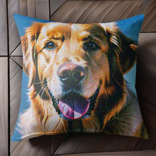 ゴールデンレトリバー クッションカバー 45×45cm アニマル柄 おしゃれ 可愛い クッション本体付き 正方形