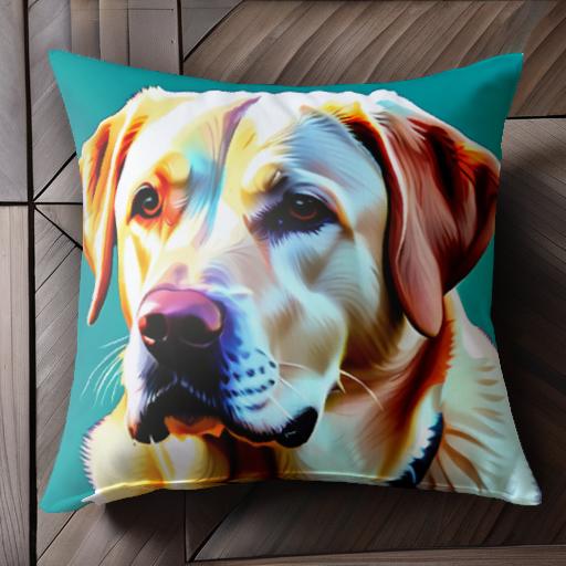 犬 ラブラドールレトリバー ラブラドール ペット 動物 イラスト クッションカバー 45×45cm アニマル柄 ..