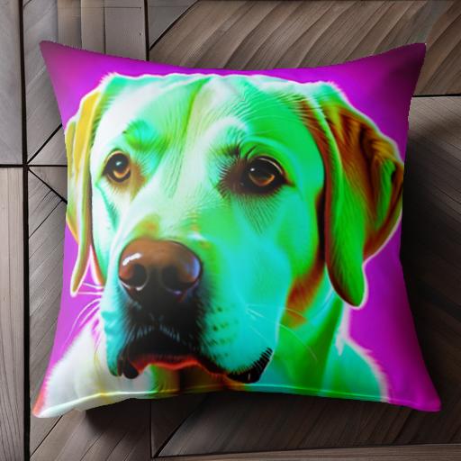ネオン ラブラドールレトリバー カラフル ポップアート 明るい色 クッションカバー 45×45cm アニマル柄 おしゃれ 可愛い クッション本体付き 正方形 ネオン ラブラドールレトリバー カラフル ポップアート 明るい色 クッションカバー 45×45cm アニマル柄 おしゃれ 可愛い クッション本体付き 正方形