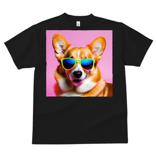 Tシャツ メンズ キッズ 犬ファン 半袖 春夏 プリント カジュアル かわいい 人間用 フィットネス マッチョ サングラス コーギー ピンク色の背景 犬 Tシャツ メンズ キッズ 犬ファン 半袖 春夏 プリント カジュアル かわいい 人間用 フィットネス マッチョ サングラス コーギー ピンク色の背景 犬