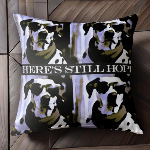 サングラス ダルメシアン マフラー おしゃれ 希望 クッションカバー 45×45cm アニマル柄 可愛い クッション本体付き 正方形