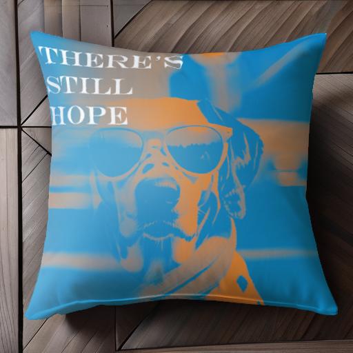 サングラス ダルメシアン マフラー 希望 おしゃれ 犬 クッションカバー 45×45cm アニマル柄 可愛い クッション本体付き 正方形