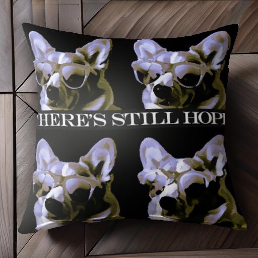 サングラス コーギー 希望 ポップアート 犬 メガネ クッションカバー 45×45cm アニマル柄 おしゃれ 可愛い クッション本体付き 正方形