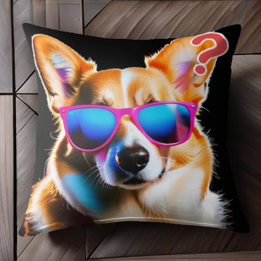 サングラス ウェルシュコーギー 疑問符 カラフル 可愛い 面白い クッションカバー 45×45cm アニマル柄 おしゃれ クッション本体付き 正方形 サングラス ウェルシュコーギー 疑問符 カラフル 可愛い 面白い クッションカバー 45×45cm アニマル柄 おしゃれ クッション本体付き 正方形