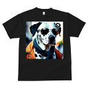 Tシャツ メンズ キッズ 犬ファン 半袖 春夏 犬柄 プリント カジュアル かわいい 人間用 フィットネス サングラス ダルメシアン コート 首輪