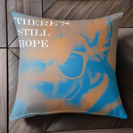 サングラス コーギー 希望 おしゃれ クッションカバー 45×45cm アニマル柄 可愛い クッション本体付き 正方形