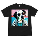 Tシャツ メンズ キッズ 犬ファン 半袖 春夏 犬柄 プリント カジュアル かわいい 人間用 フィットネス サングラス ダルメシアン コート カラフル ドット模...