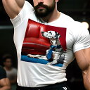 Tシャツ メンズ キッズ 犬ファン 半袖 春夏 犬柄 プリント カジュアル かわいい 人間用 フィットネス ダンス 赤いソファ ダルメシアン 青いネクタイ