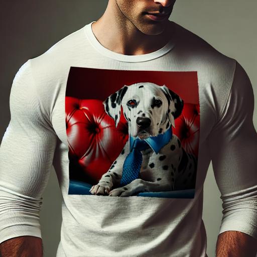 長袖Tシャツ 人間用 メンズ 秋春夏 プリント レジャー アウトドア カジュアル かわいい 犬ファン 赤いソファ ダルメシアン 青いネクタイ 長袖Tシャツ 人間用 メンズ 秋春夏 プリント レジャー アウトドア カジュアル かわいい 犬ファン 赤いソファ ダルメシアン 青いネクタイ